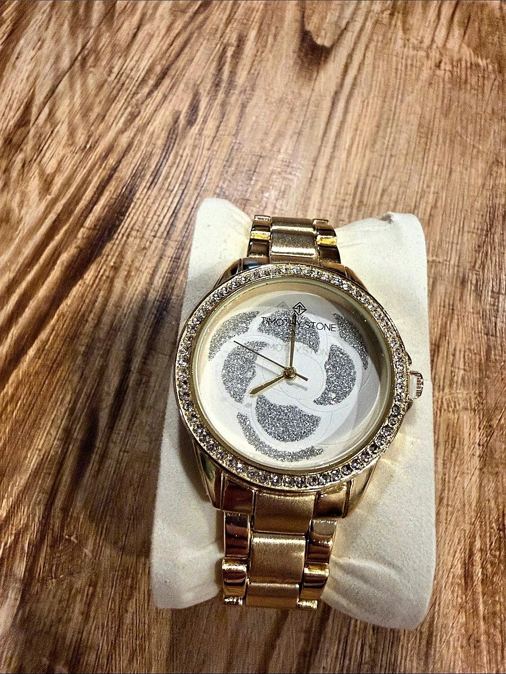 Timoth stone Women's Gold-Tone Crystal-Style Watch